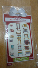 Mix and Match Robot Tattoos -package of 18 tattoos