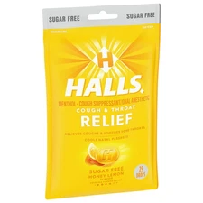 2-Pack HALLS Sugar-Free Honey Lemon Cough Drops. 25 ct each.