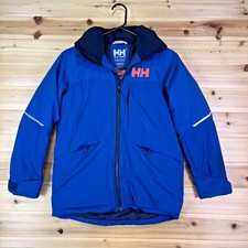 Helly Hansen Ski Jacket Youth 10 Medium Blue Junior Summit Insulated Snow Jacket