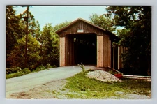 Vera Cruz, OH-Ohio Brown County #8 McCafferty Rd Covered Bridge Vintage Postcard