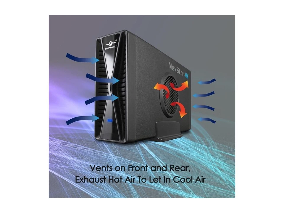 VANTEC NexStar HX NST-387S3-BK Aluminum / ABS Plastic 3.5" Black SATA I/II/III - Image 2 of 4