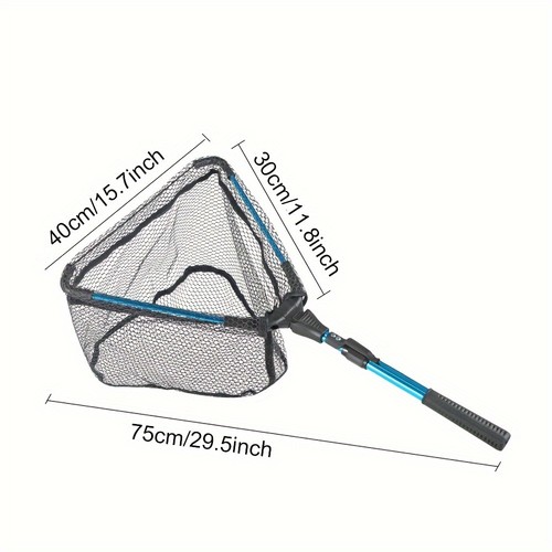 1pc Fishing Net Aluminum Alloy Retractable Triangular Telescopic Folding         - Picture 13 of 16
