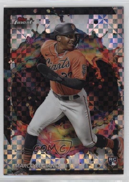 2024 Topps Finest Rare Checkerboard Refractor Marco Luciano #276 5q7