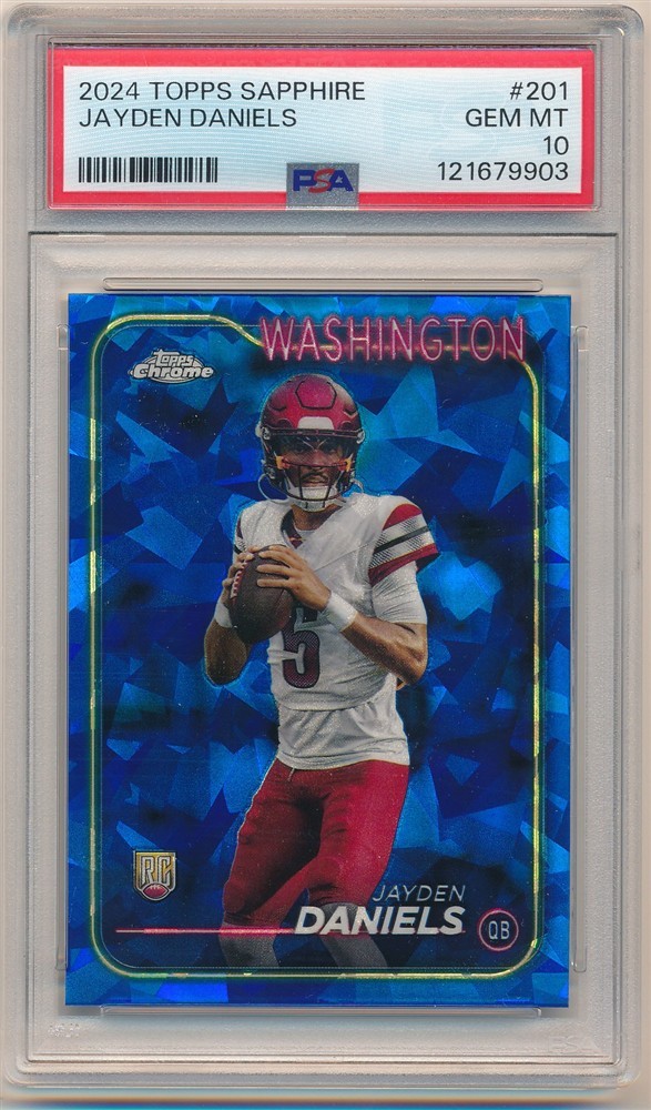 Jayden Daniels Topps Chrome Sapphire #201 Base