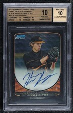 2013 Bowman Draft Black Wave Refractor 9/50 Hunter Harvey BGS 10 Auto 14dj