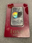 2024 Pamp Love is Precious Heart Holographic 50 Gram .9999 Silver Bar - In Assay