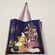 Halloween Oddities Ghosts Dog Library Office Books Spells Bag New T.J. TJMaxx 