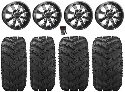Raceline Mamba 14'' Wheels Black 26'' Reptile Tires Can-Am Defender