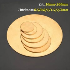 H62  20/30/50/80/100mm - 200mm Thick Brass Discs Round Plate Round Brass Sheets