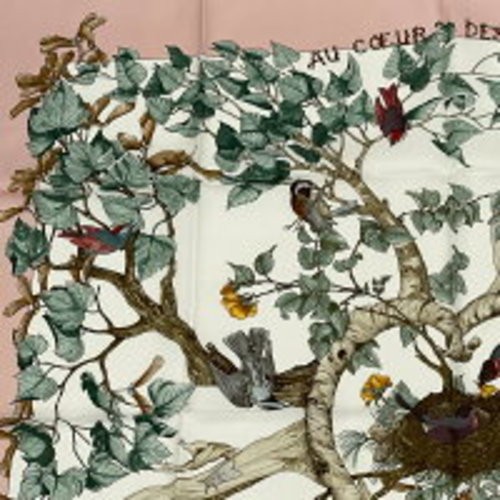 r*2様 HERMES エルメス カレ90 AU COEUR DES BOIS HERMES Carre 90 100% Silk Scarf 