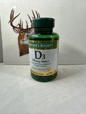 Nature's Bounty Vitamin D3 50mcg 2000IU Bone  Immunity 240 Soft Gels exp10/26