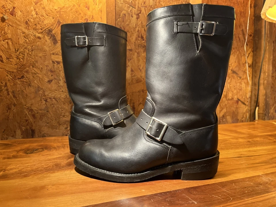 Botas de Ingeniero Georgia Años 70 De Colección Talla 9 Hechas en EE. UU. Puntera Suave 769 Cuero Clásico Foto 2 de 4