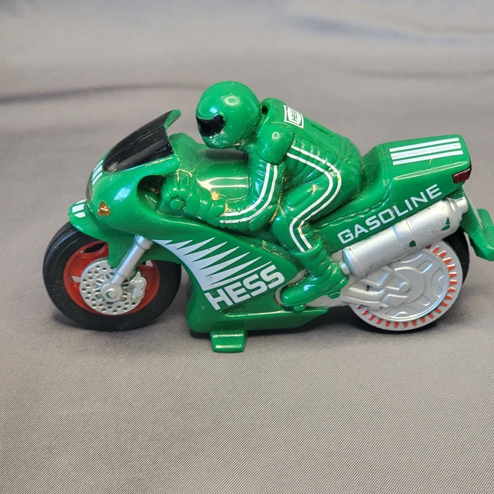 Hess Gasoline Motorcycle Green 4in Collectible Advertisement Bike Toy - 2004 - Image 3 of 4