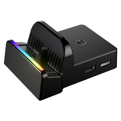 Para Consola Nintendo Switch 2 HDMI 4K Convertidor TV Dock Station con Luz RGB