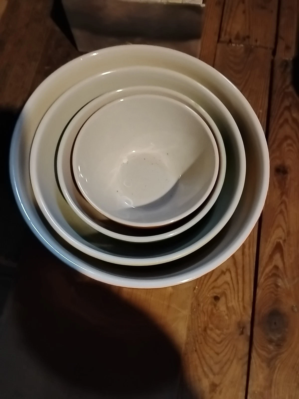 Denmark Stoneware Nesting Mixing Bowls Red 10"