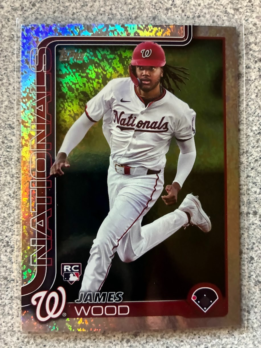 2025 Topps James Wood RC Holo Foil Rookie #181 Nationals