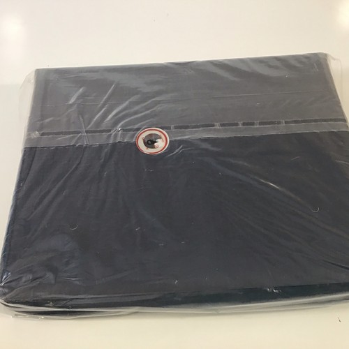 Ralph Lauren Lovan Jacquard Algodón Orgánico Doble Sábana Plana Azul Marino (Precio de venta sugerido por el fabricante $150) - Imagen 2 de 8