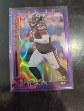 2025 NFL Topps Chrome Shamar Turner Purple /75 Rookie Rc  Chicago Bears