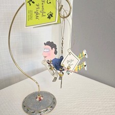 Golfer Ornament Silvestri Fanciful Flights Metal Figure W Charms Sports Gift