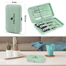 Manicure Set, Travel Mini Nail Clippers Kit Pedicure Care Tools, 10pcs Stainl...