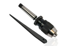 Schnellspannbohrfutter B16 1-16mm + MK Kegeldorn mit Austreiblappen & Austreiber