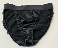 Victoria s Secret Second Skin Satin Hi Leg Brief Panties MEDIUM True Vintage USA