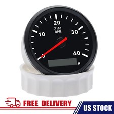 85mm Tachometer Tacho Meter Gauge Hourmeter 0-4000rpm For Car Boat Us Stock 85mm Tachometer Tacho Meter Gauge Hourmeter 0-4000rpm For Car Boat Us Stock
