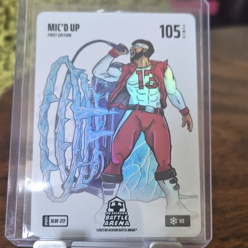 Bo Jackson Battle Arena Mic\'d Up First Edition Ice blizzard Card BLBF-217 105 pw