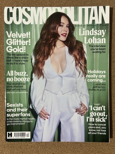 Cosmopolitan UK Magazine Lindsay Lohan December / January 2023 British Fashion - Picture 1 of 2