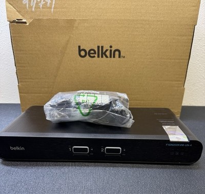 Belkin F1DN202KVM-UN-4 Secure 2-Port Dual-Head KVM Switch w/CAC PP4.0 NEW