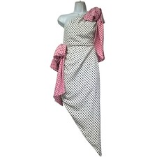 Marianna Senchina One Shoulder Polka Dot Dress Size XS