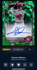DIGITAL TOPPS BUNT Sammy Stafura LEGENDARY GREEN SAPPHIRE 1ST SIGNATURE /99 READ