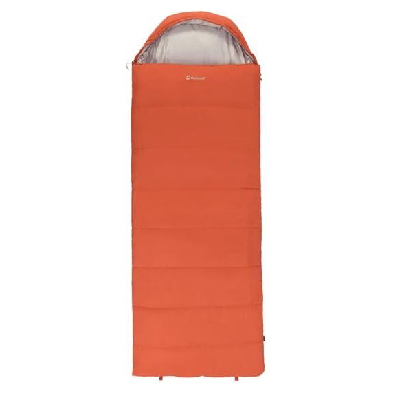Outwell Sleeping Bag Campion Lux Orange - Adults 3 Season Camping Sleeping Bag