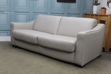 Furniture Village | Optimus | 3 Seater Sofa | Sofa Bed | Silver Grey Leather |