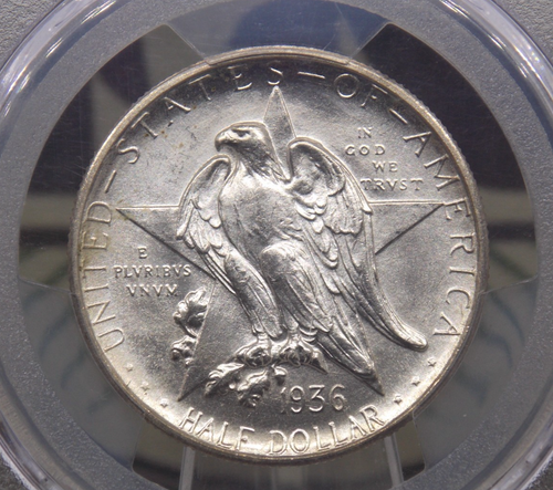 1936 "S" Commemorative *TEXAS* Silver Half Dollar 50c PCGS MS65 #075 ECC&C, Inc.