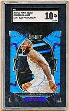 2022-23 Select LeBron James Prizms Light Blue #26 (200/299) SGC 10 - POP 2
