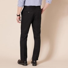 BLACK - AMAZON ESSENTIALS MEN'S SLIM-FIT FLAT-FRONT DRESS PANT