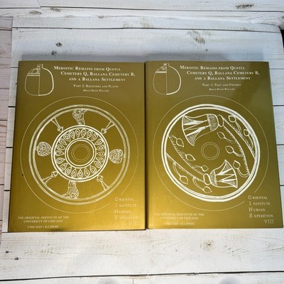 Meroitic Remains from Qustul Part 1 and 2 Bruce Williams SIGNED Hardcover Books