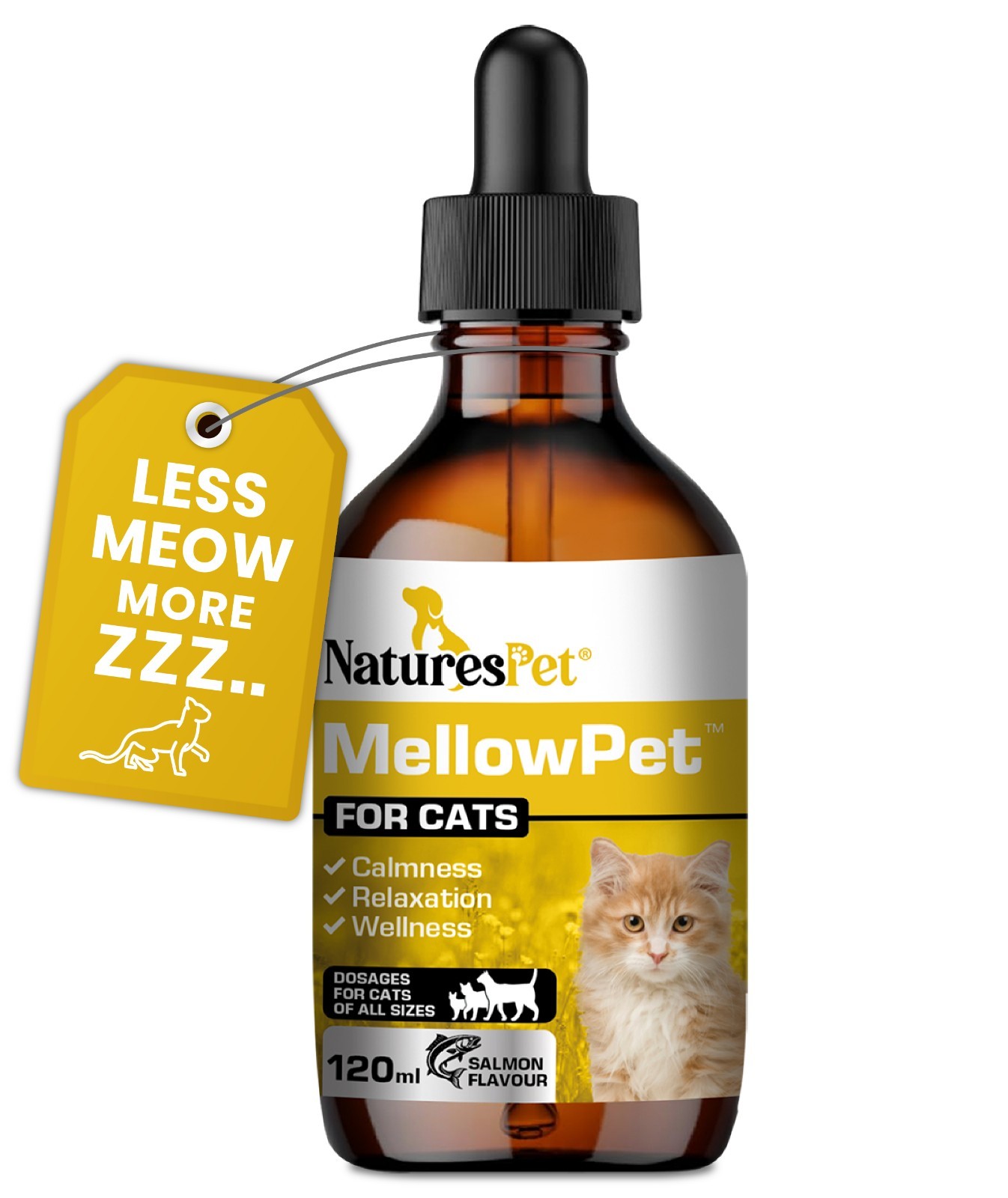 MellowPet for Cats – Advanced Calming Supplement for Stress and Anxiety 120ml
