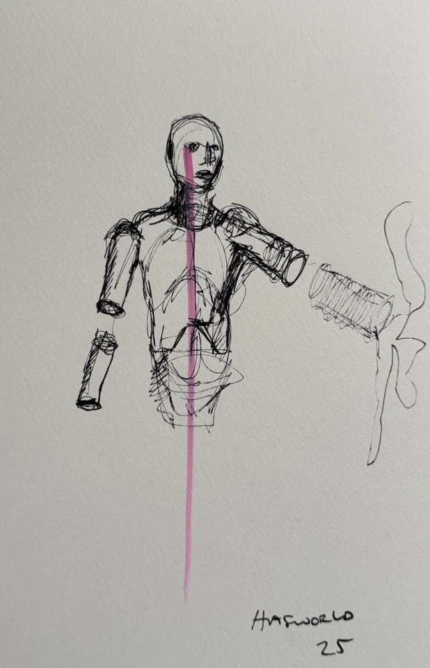 HASWORLD ORIGINAL FIGURE ABSTRACT EXPRESSIONISM PORTRAIT POP Designer ART - Image 4 of 4