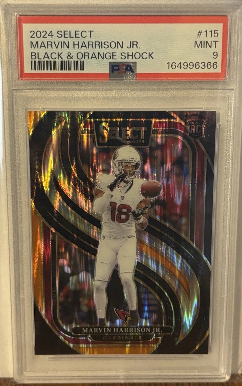2024 Panini Select - Premier Level Marvin Harrison Jr. #115 Black & Orange PSA 9