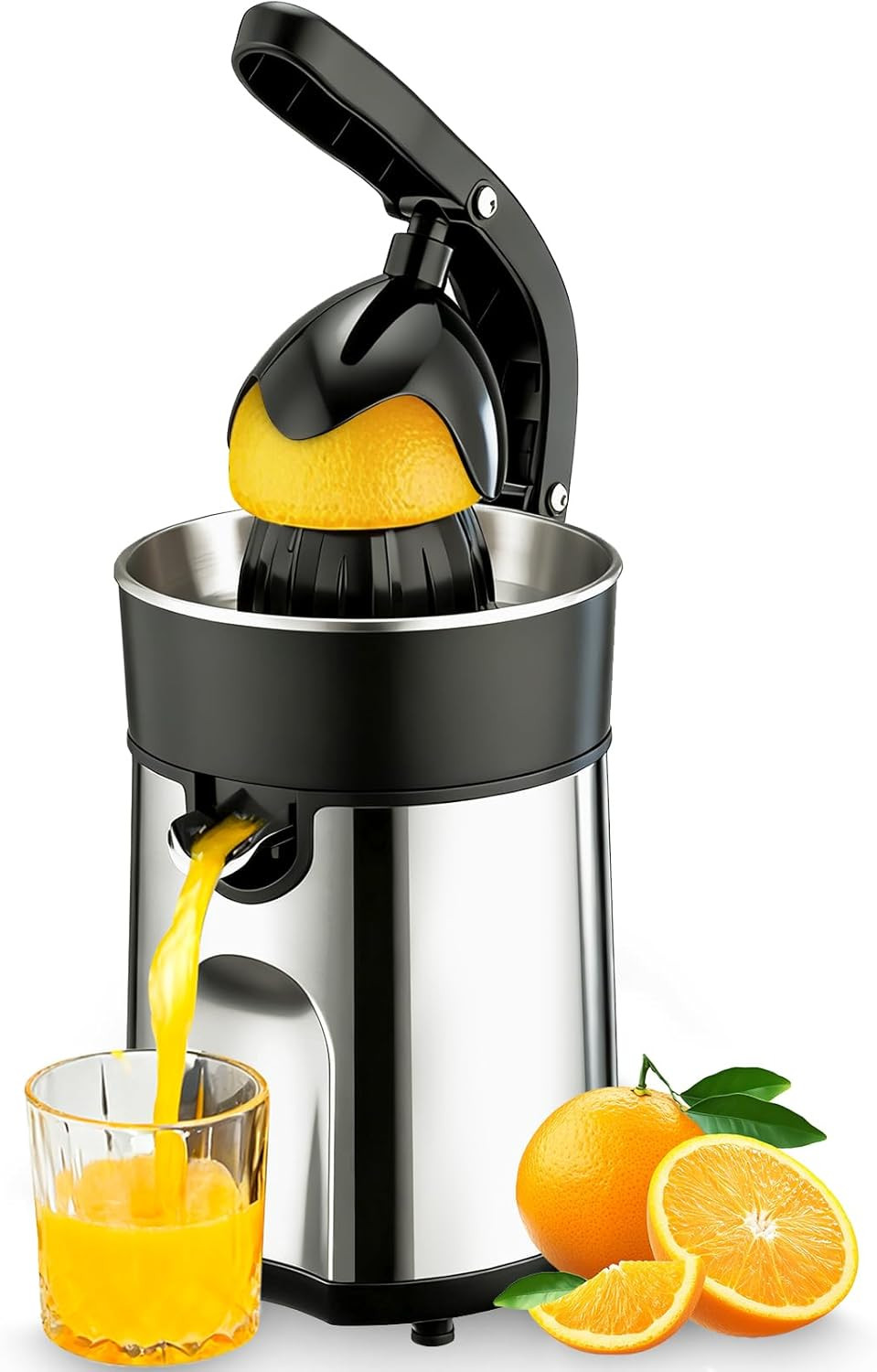 Spremiagrumi Elettrico con 2 Coni: Succo Fresco Ogni Mattina a Casa
