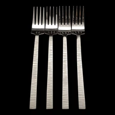 4 Gourmet Settings Cypress Salad Forks - 6 3/4" Stainless Steel 18/8 China