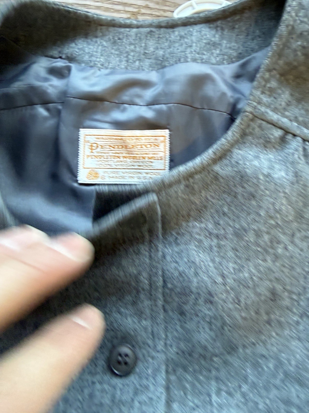 Vintage 80s Pendleton Virgin Wool Button Front Be… - image 9