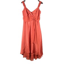 Davids Bridal Womens Size 10 Burnt Orange Tea Length Dress USA