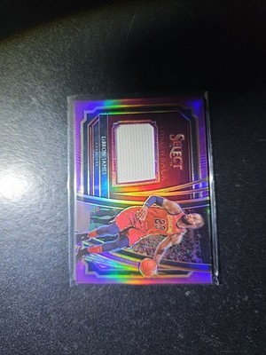 Lebron James Panini Select 2019-20 Throwback Memorabilia Purple Prizm/99 - Ding