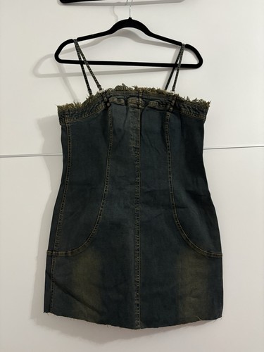 🌼 Jeans Minikleid in Gr. 42 , blau grünlich , abnehmbare Träger