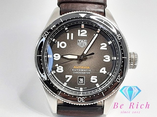 TAG Heuer Autavia Automatic Men's Watch with Date Brown Smoke Dial Ref WBE5114 FC8266 Pre-Owned