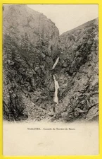 Old postcard back 1900 VALLOIRE (Savoie) CASCADE du TORRENT de PESSIN Waterfall, stream