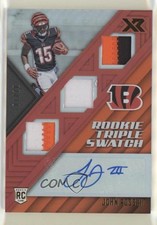 2017 Panini XR Rookie Triple Swatch Auto Orange 1/10 John Ross III #184 Auto 8k4
